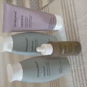 Opened Living proof shampoo, conditioner,mask and oil
